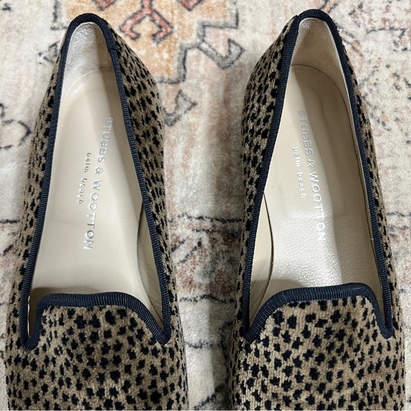Stubbs And Wootton Loafers Slippers Shoes Velvet Size 9 - Picture 3 of 8